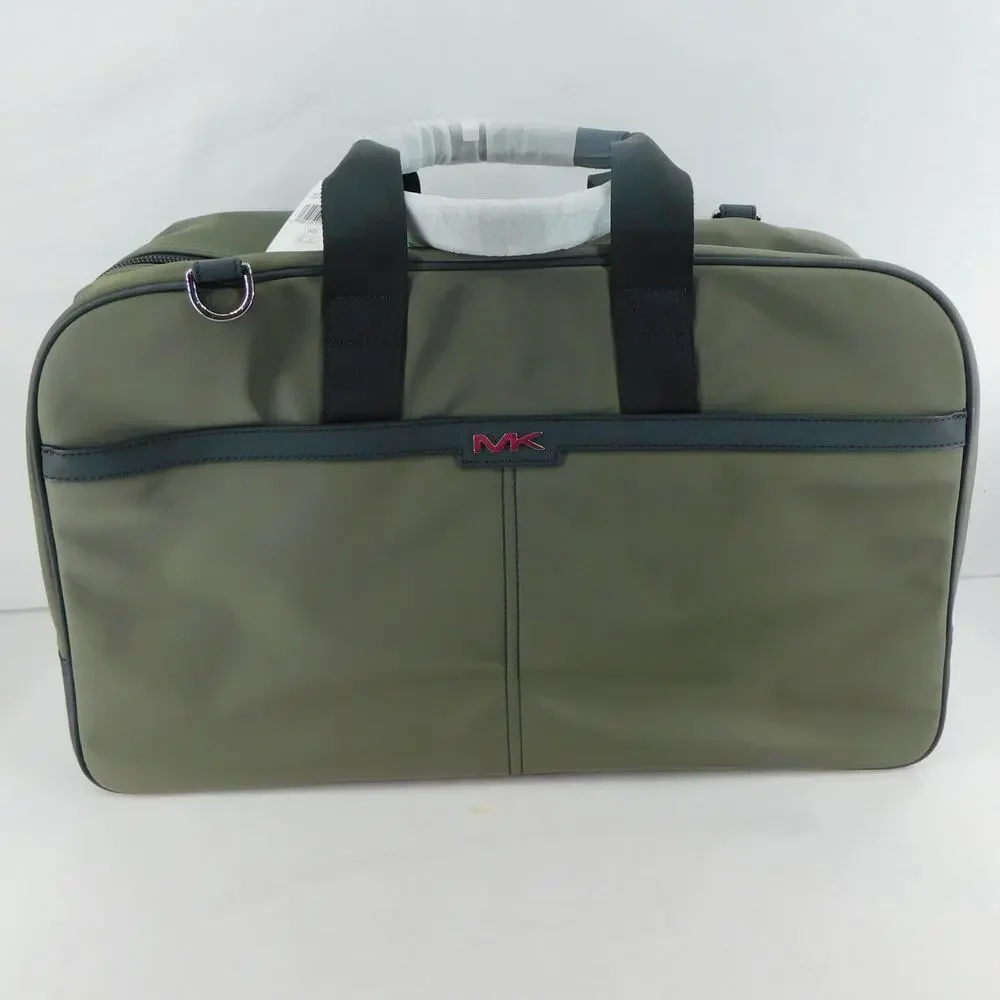 Michael Kors New Logo Duffle Bag Malone Olive Travel Weekender Bag New